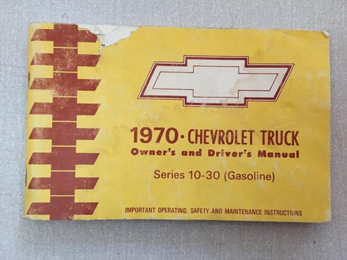 1970 Chevrolet Series 10-30 Owner's & Driver's Manual