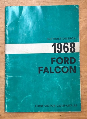 1968 Ford Falcon Instruktionsbok