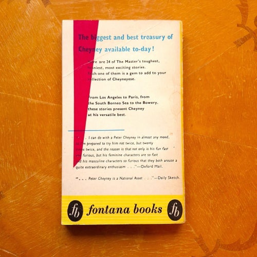 Peter Cheyney You Can't Hit a Woman Fontana Books 1958
