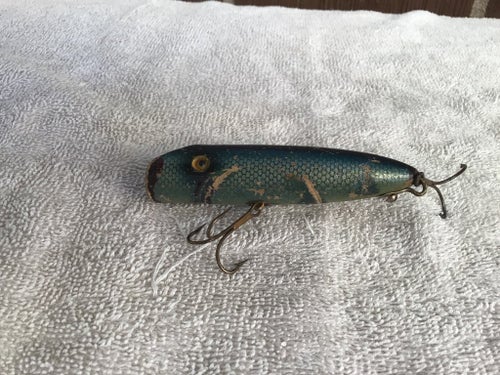 Fiskedrag typ wobbler, betesdrag i trä, Insjön Bete, Kon