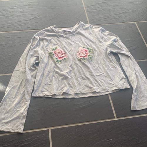 H&M grå topp, storlek S
