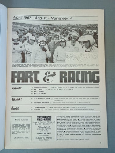 Motor Revyn Fart & Racing tidning från april 1967