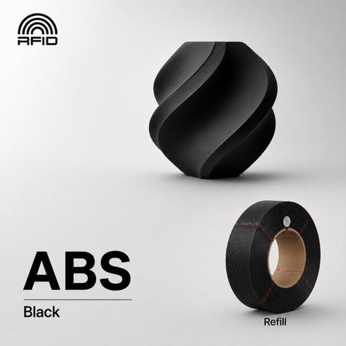 Bambu Lab ABS Filament Black, 1.75mm 1kg, REFILL