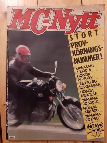 MC-Nytt nr 9 1985: Yamaha RD 500 LC + RD 125 LC, Kawasaki Z 1300-6