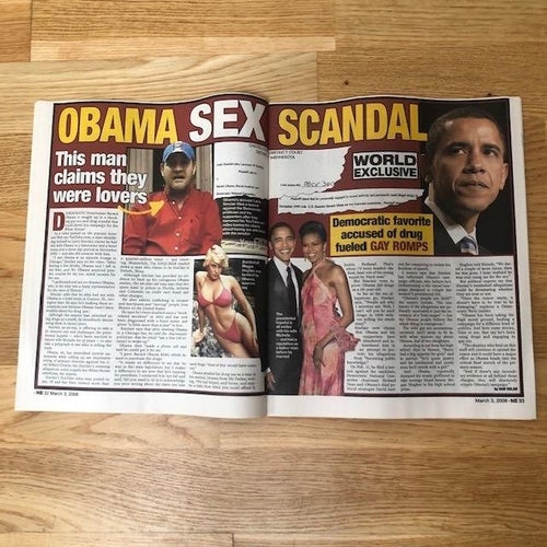 ENQUIRER Magazine March 2008 - Obama, Madonna, Suri, Brad & Angie, Britney