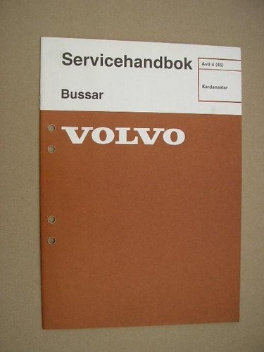 VOLVO Verkstadshandbok Buss Kardanaxlar