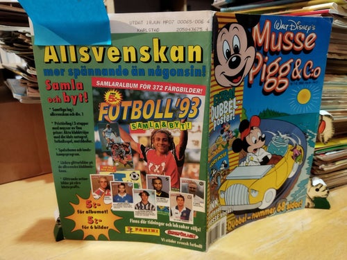 Walt Disneys Musse Pigg C:o 1993 nr 7-8 + dubbelposter, Very Fine plus