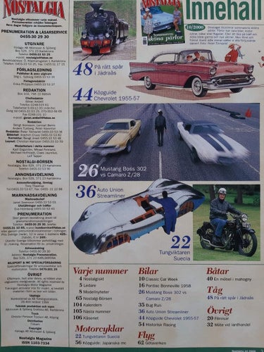 Nostalgia 10 2000: Pontiac Bonneville 1958, Camaro Z/28 1970, Mustang Boss 302