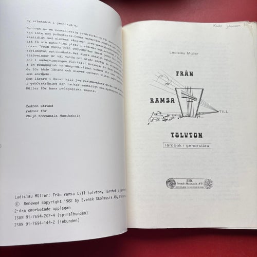 FRÅN RAMSA TILL TOLVTON Ladislau Müller 1982