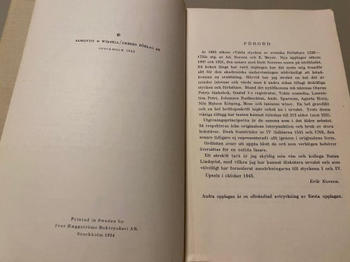 Valda stycken av svenska författare 1526-1732 – Erik Noreen, 1943