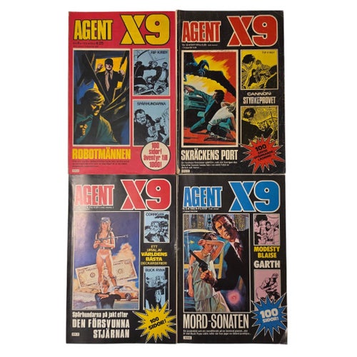 Agent X9 Serietidningar - 10 st 1976-1986