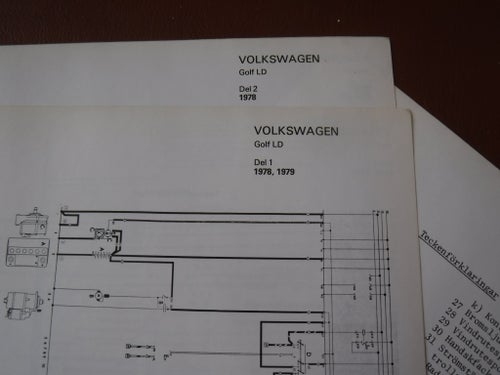 Elschema till Volkswagen Golf LD, 1978-79.