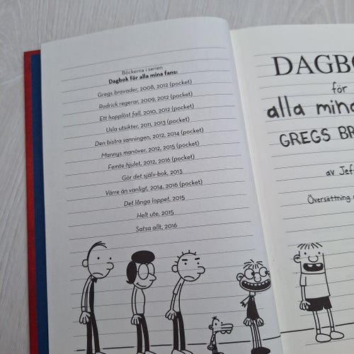 Dagbok för alla mina fans: Gregs bravader av Jeff Kinney, 2008
