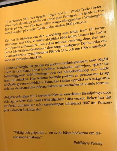 Al-Qaida och vägen till 11 september av Lawrence Wright, 2007