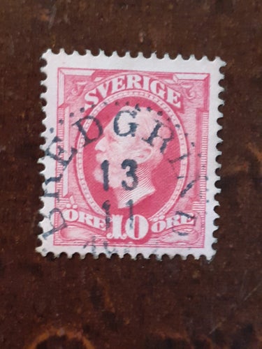 F 54, 10 öre Oscar II. Bredgrind 13.11 xxxx