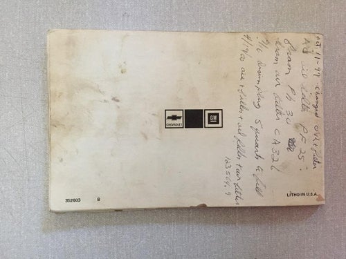 1975 Chevrolet Owner's Manual