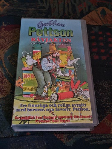 Gubben Pettson - Rävjakten , Pannkakstårtan & Stackars Pettson VHS Svenskt Tal