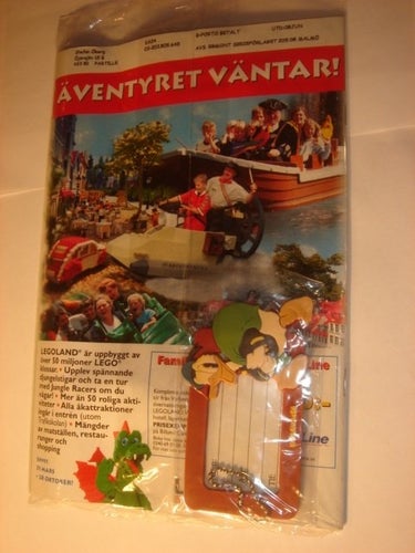 KALLE ANKA & Co I ORIGINAL PLAST leksak 2001 24 NAMN-BRICKA