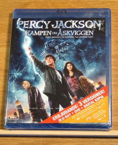Percy Jackson och Kampen om åskviggen 2-disc Bluray Inplastad!