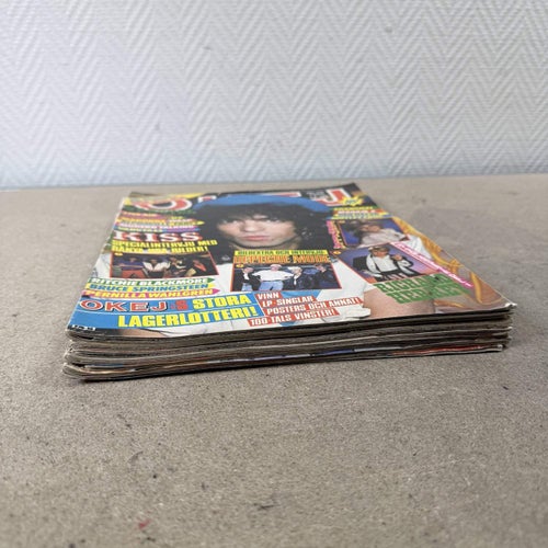Parti ca 7 st Okej Tidningar 1985 Vintage Popmusik Kändisar Magazine