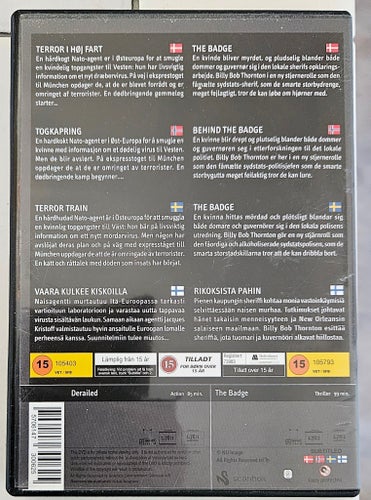 Derailed / The Badge - DVD. 2 filmer.
