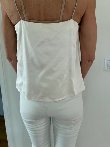 Strass offwhite topp, stl S Ny