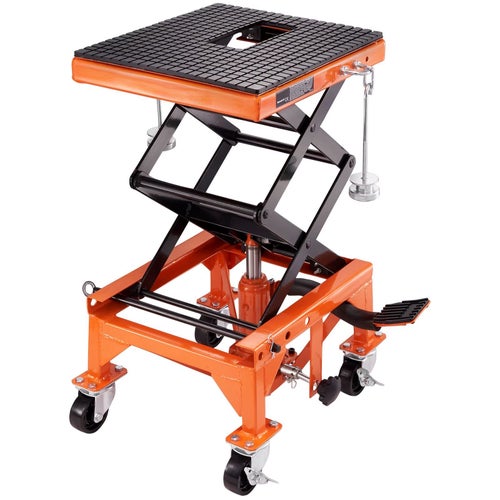Hydrauliskt MC-Lyftbord 160 kg Fotpedaldriven Verkstadslyft för Motorcykel