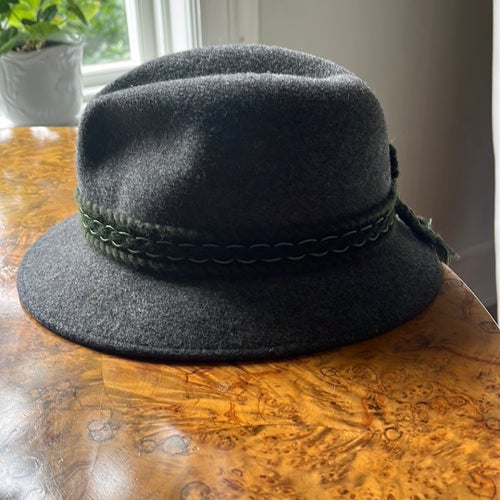 Original Ischler Hut Mörkgrå hatt 100% ullhatt