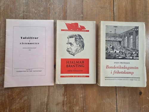 Äldre litteratur om Socialdemokraterna + Palme