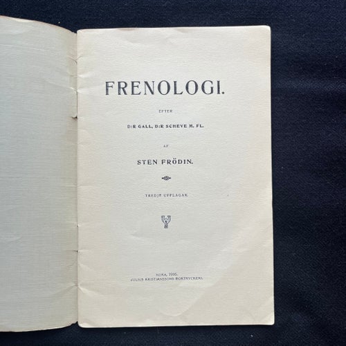 [Ockultism] Frenologi – Sten Frödin – Tredje upplagan 1916 – Illustrerad