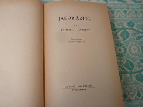 JAKOB ÄRLIG, F. MARRYAT, 1964,  BÖCKER