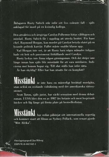 Misstänkt - Scott Turow - Inbunden bok