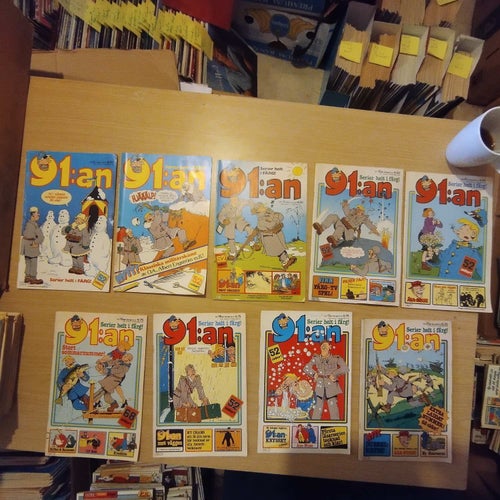 Samling 91:an flera nummer 9 styck