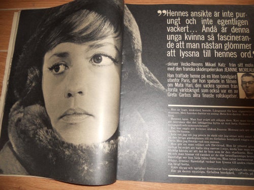 Vecko Revyn nr7 1965 kungligt Spanien, Jeanne Moreau