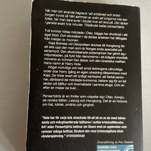 Pansarhjärta av Jo Nesbø, 2009 Pocketbok
