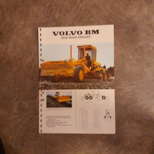 Broschyr Volvo BM Väghyvel 3500. In English