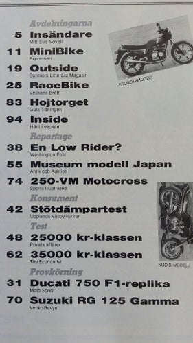 Bike nr 6 1985: Kawasaki Z 750 L + Z 550 F, Yamaha XJ 900 + RD 350