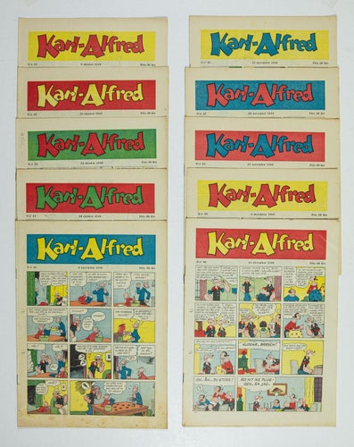 12 st Karl-Alfred - Nr. 41 till 52 - 1949