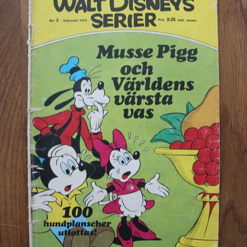 WALT DISNEYs SERIER 1973 NR 2 Musse Pigg och världens värsta vas