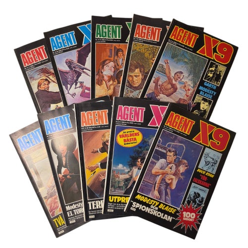 Agent X9 Serietidningar - 10 st 1982-1984