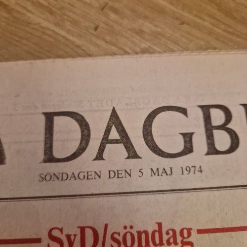 Svenska Dagbladet Söndagen den 5 Maj 1974