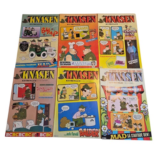Knasen 12 St Serietidningar – svenska original