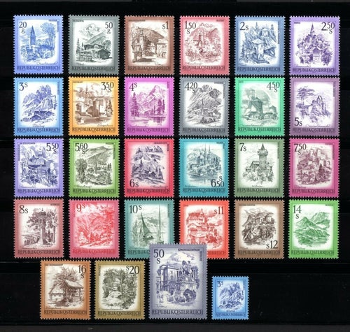 Österrike 1973-1983 Landskap Kpl Serier Postfriska **