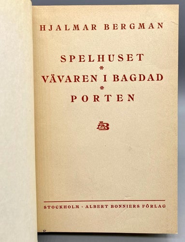 Spelhuset - Vävaren i Bagdad - Porten av Hjalmar Bergman (Teater)