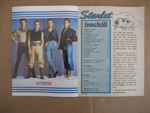 Starlet Nr:12-1983(Idolbild på Ultravox, Christopher Atkins, Susan Howard)