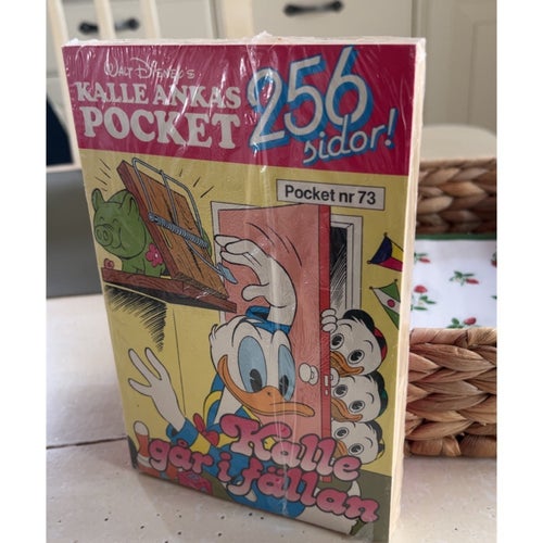 Kalle Ankas Pocket nr 73: Kalle gör i fällan, Walt Disney's, 1986 INPLASTAD!