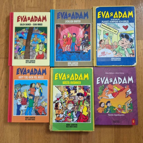 Stort bokpaket: Eva & Adam (6 böcker) – inkl. CD-skiva!