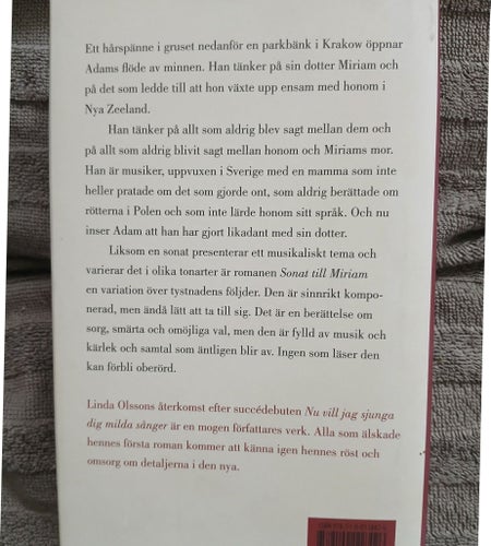 Sonat till Miriam av Linda Olsson, 2008