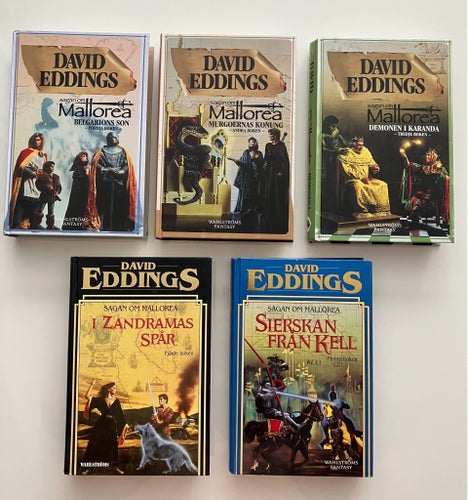 Sagan om Mallorea, alla 5 volymer, av David Eddings, 1993-2000, inbundna fina