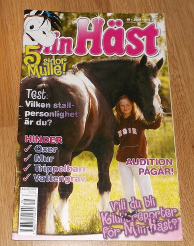 Min Häst tidning nr 19 2008 hästtidning hästar barn tonår häst tjej tidning